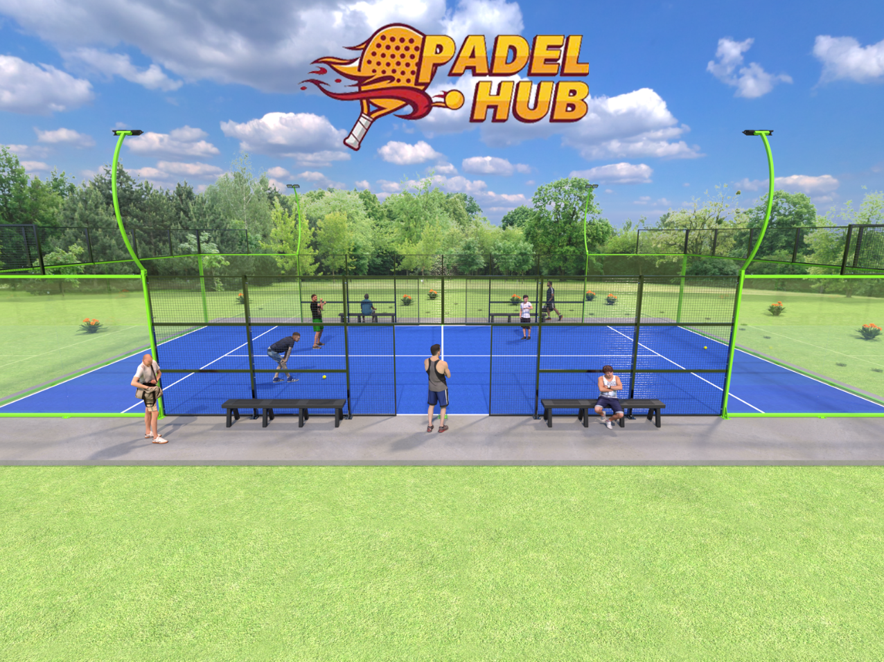 Thi công sân Padel trọn gói với vật liệu khung thép và kính cường lực đạt chuẩn